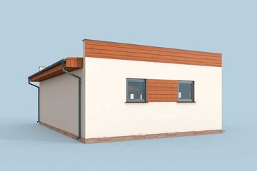  Projekt garażu G296 garaż dwustanowiskowy z pomieszczeniem gospodarczym (SLN1580) - projekt garażu parterowego - Zdjęcie 4