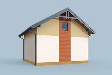  Projekt garażu G297 garaż jednostanowiskowy z pomieszczeniem gospodarczym i poddaszem użytkowym (SLN1581) - projekt garażu parterowego - Zdjęcie 4