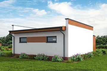  Projekt garażu G311 garaż jednostanowiskowy z pomieszczeniem gospodarczym (SLN1597) - projekt garażu parterowego - Zdjęcie 3