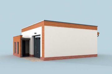  Projekt garażu G311 garaż jednostanowiskowy z pomieszczeniem gospodarczym (SLN1597) - projekt garażu parterowego - Zdjęcie 4