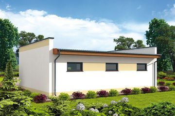  Projekt garażu G316 garaż dwustanowiskowy z pomieszczeniem gospodarczym (SLN1610) - projekt garażu parterowego - Zdjęcie 3