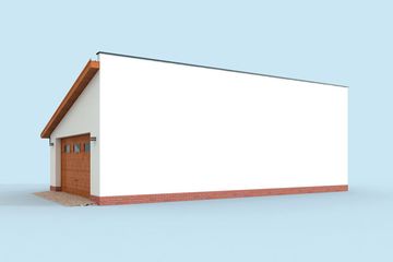  Projekt garażu G318 garaż dwustanowiskowy z pomieszczeniem gospodarczym (SLN1611) - projekt garażu parterowego - Zdjęcie 4