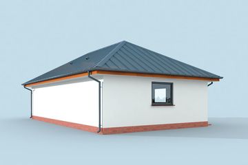  Projekt garażu G319 garaż dwustanowiskowy z pomieszczeniem gospodarczym (SLN1612) - projekt garażu parterowego - Zdjęcie 4