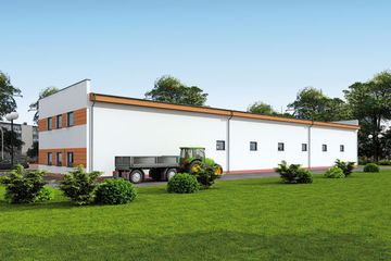  Projekt garażu G313 Garaż / Magazyn z pomieszczeniami gospodarczymi (SLN1615) - projekt garażu parterowego - Zdjęcie 3