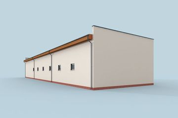  Projekt garażu G313 Garaż / Magazyn z pomieszczeniami gospodarczymi (SLN1615) - projekt garażu parterowego - Zdjęcie 4