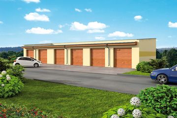  Projekt garażu G317 garaż wielostanowiskowy, dwupoziomowy (SLN1616) - projekt garażu z pełnym piętrem - Zdjęcie 3