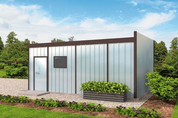  Projekt garażu GB25 projekt garażu blaszanego jednostanowiskowego (SLN1619) - projekt garażu parterowego - Zdjęcie 3