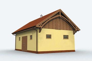  Projekt budynku gospodarczego BGS1 Budynek gospodarczy (SLN1754) - projekt budynku parterowego - Zdjęcie 4