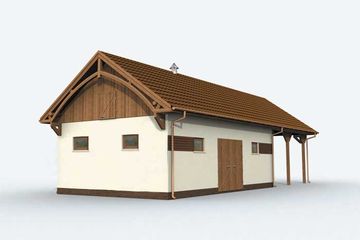  Projekt budynku gospodarczego BGS3 budynek gospodarczy (SLN1755) - projekt budynku parterowego - Zdjęcie 3