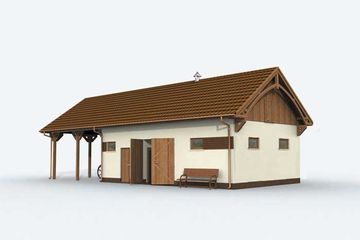  Projekt budynku gospodarczego BGS3 budynek gospodarczy (SLN1755) - projekt budynku parterowego - Zdjęcie 4