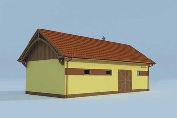  Projekt budynku gospodarczego BGS4 Budynek gospodarczy (SLN1756) - projekt budynku parterowego - Zdjęcie 3