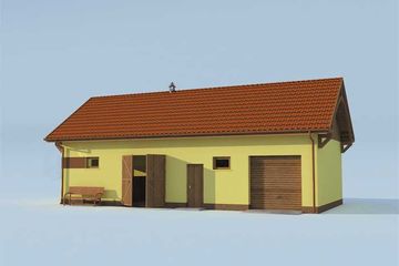  Projekt budynku gospodarczego BGS4 Budynek gospodarczy (SLN1756) - projekt budynku parterowego - Zdjęcie 4