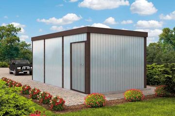  Projekt garażu GB34 projekt garażu blaszanego jednostanowiskowego (SLN1761) - projekt garażu parterowego - Zdjęcie 3