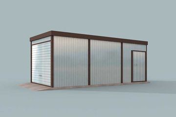  Projekt garażu GB34 projekt garażu blaszanego jednostanowiskowego (SLN1761) - projekt garażu parterowego - Zdjęcie 4