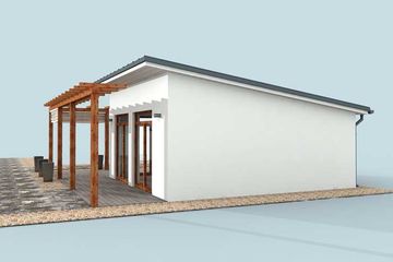  Projekt kuchni letniej KL10 Kuchnia letnia / Bud. gospodarczy (SLN2151) - projekt kuchni parterowego - Zdjęcie 4