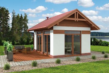  Projekt kuchni letniej KL6 Kuchnia letnia / Bud. gospodarczy (SLN2154) - projekt kuchni parterowego - Zdjęcie 3