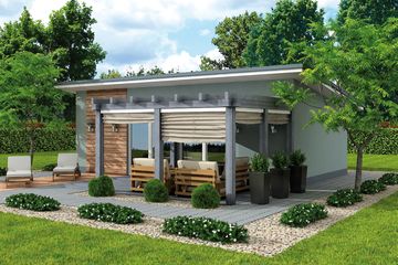  Projekt kuchni letniej KL11 Kuchnia letnia / Bud. gospodarczy (SLN2158) - projekt kuchni parterowego - Zdjęcie 3