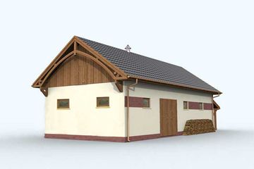  Projekt budynku gospodarczego BGS5 Budynek gospodarczy (SLN2161) - projekt budynku parterowego - Zdjęcie 4