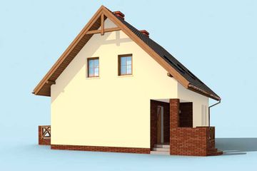  Projekt domu Sevilla 2 szkielet drewniany (SLN2167) - projekt domu parterowego z poddaszem - Zdjęcie 3