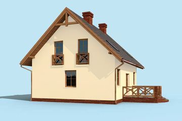  Projekt domu Sevilla 2 szkielet drewniany (SLN2167) - projekt domu parterowego z poddaszem - Zdjęcie 4