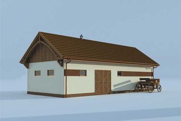  Projekt budynku gospodarczego BGS7 Budynek gospodarczy (SLN2170) - projekt budynku parterowego - Zdjęcie 4