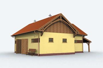  Projekt budynku gospodarczego BGS9 Budynek gospodarczy (SLN2172) - projekt budynku parterowego - Zdjęcie 3