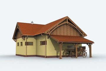  Projekt budynku gospodarczego BGS9 Budynek gospodarczy (SLN2172) - projekt budynku parterowego - Zdjęcie 4