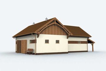  Projekt budynku gospodarczego BGS12 Budynek gospodarczy (SLN2175) - projekt budynku parterowego - Zdjęcie 3