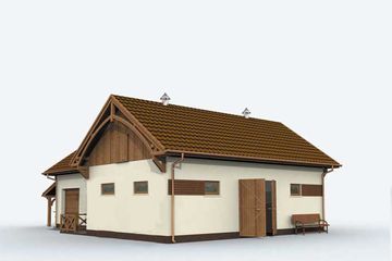  Projekt budynku gospodarczego BGS12 Budynek gospodarczy (SLN2175) - projekt budynku parterowego - Zdjęcie 4