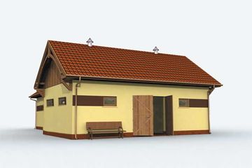  Projekt budynku gospodarczego BGS14 Budynek gospodarczy (SLN2177) - projekt budynku parterowego - Zdjęcie 4