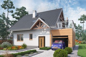  Projekt domu Brzask (1535) (KRD2681) - projekt domu parterowego z poddaszem - Zdjęcie 1