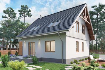  Projekt domu Brzask (1535) (KRD2681) - projekt domu parterowego z poddaszem - Zdjęcie 2