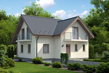  Projekt domu Amaro Termo (KRH1408) - projekt domu parterowego z poddaszem - Zdjęcie 1