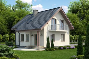  Projekt domu Amaro Termo (KRH1408) - projekt domu parterowego z poddaszem - Zdjęcie 2