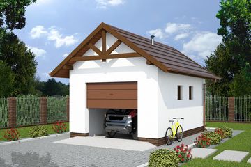  Projekt garażu G10a (SLN2405) - projekt garażu parterowego - Zdjęcie 1