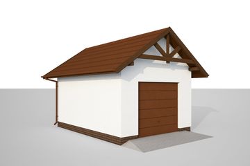  Projekt garażu G10a (SLN2405) - projekt garażu parterowego - Zdjęcie 2