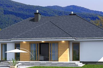  Projekt domu California (BBE1008) - projekt domu parterowego - Zdjęcie 3