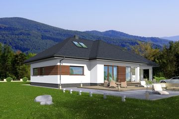  Projekt domu Kanada (BBE1012) - projekt domu parterowego z poddaszem - Zdjęcie 3