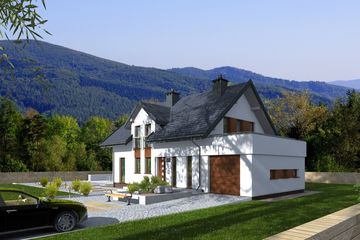  Projekt domu Mediolan (BBE1017) - projekt domu parterowego z poddaszem - Zdjęcie 3