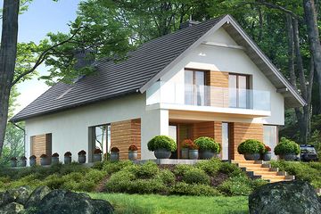  Projekt domu Woodland (BBE1028) - projekt domu parterowego z poddaszem - Zdjęcie 3