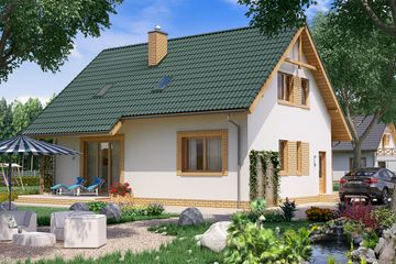  Projekt domu BW-49 war. 3 z garażem lub bez (JGC1133) - projekt domu parterowego z poddaszem - Zdjęcie 2