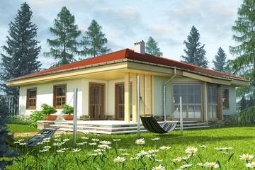  Projekt domu Oliwia z garażem 1-st. [A] (WRF1122) - projekt domu parterowego - Zdjęcie 3