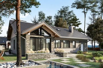  Projekt domu Mikrus (1524) (KRD2677) - projekt domu parterowego - Zdjęcie 2