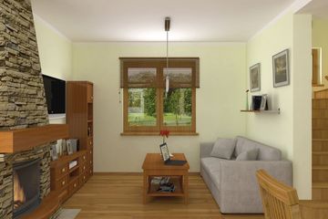  Projekt domu Agatka z garażem 1-st. [A] (WRF1237) - projekt domu parterowego z poddaszem - Zdjęcie 4