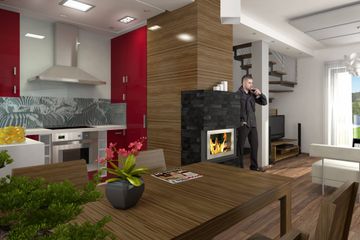  Projekt domu Eco 3 z garażem 1-st. [A] (WRF1457) - projekt domu parterowego z poddaszem - Zdjęcie 3