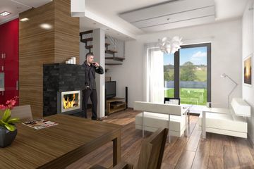  Projekt domu Eco 3 z garażem 1-st. [A] (WRF1457) - projekt domu parterowego z poddaszem - Zdjęcie 4