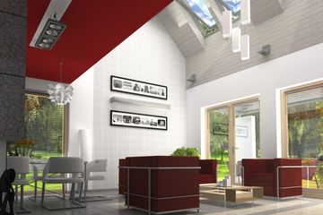  Projekt domu Oleg z garażem 1-st. [A] (WRF1364) - projekt domu parterowego z poddaszem - Zdjęcie 4