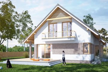  Projekt domu Acceptus I G1 (SLS1000) - projekt domu parterowego z poddaszem - Zdjęcie 2