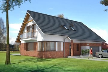  Projekt domu Acceptus III G1 (SLS1002) - projekt domu parterowego z poddaszem - Zdjęcie 1