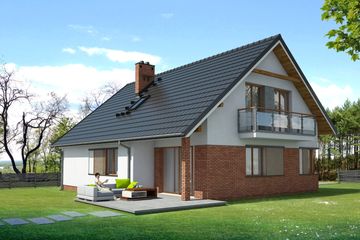  Projekt domu Acceptus III G1 (SLS1002) - projekt domu parterowego z poddaszem - Zdjęcie 2